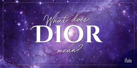 meaning of dior in english|christian Dior meaning.